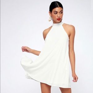 Lulus white halter swing dress